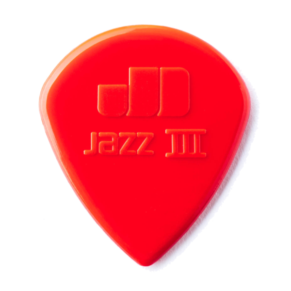 Jim Dunlop 138JZN Nylon Jazz III Single Pick Red at Anthony's Music - Retail, Music Lesson & Repair NSW 