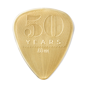 Jim Dunlop 60ANN Nylon 50th Anniversary Gold Single Pick .60mm at Anthony's Music - Retail, Music Lesson & Repair NSW 