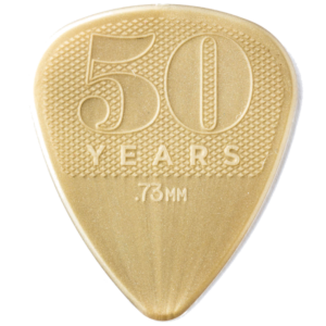 Jim Dunlop 73ANN Nylon 50th Anniversary Gold Single Pick .73mm at Anthony's Music - Retail, Music Lesson & Repair NSW 