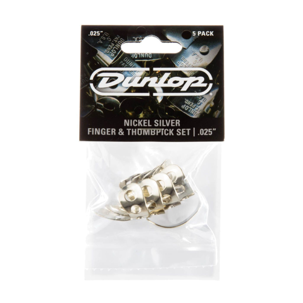 Jim Dunlop JP500 Nickel Silver Thumb & Fingerpick Pack – 1 Thumb & 3 Fingerpicks – 0.25″ at Anthony's Music - Retail, Music Lesson & Repair NSW 