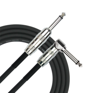 Kirlin KIPC202PN-20 Original Guitar Cable Right Angle Black 6m (20ft) at Anthony's Music - Retail, Music Lesson & Repair NSW 