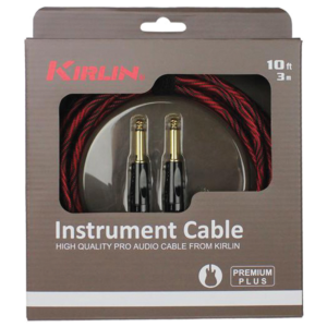 Kirlin KIWB201WBR-20 Premium Plus Wave Red Guitar Cable 6m (20ft) at Anthony's Music - Retail, Music Lesson & Repair NSW 