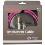 Kirlin KIWB202WPP-20 Premium Plus Wave Pink Right Angle Guitar Cable 6m (20ft) at Anthony's Music - Retail, Music Lesson & Repair NSW 