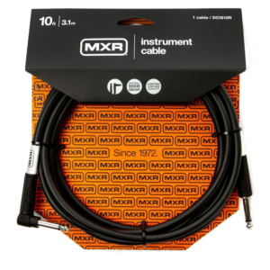 MXR DCIX10R Pro Series Instrument Cable Black Right Angle 3m (10ft) at Anthony's Music - Retail, Music Lesson & Repair NSW