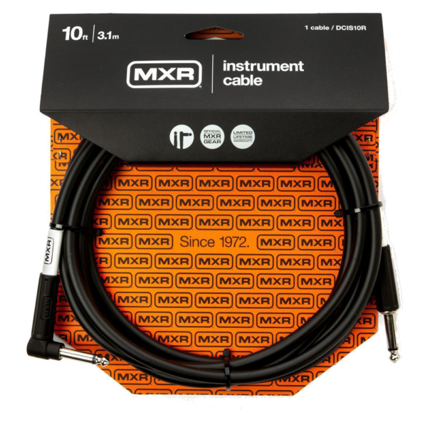 MXR DCIX10R Pro Series Instrument Cable Black Right Angle 3m (10ft) at Anthony's Music - Retail, Music Lesson & Repair NSW