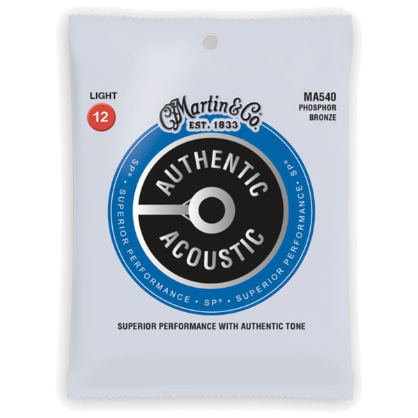 Martin MA540 SP Phosphor Bronze Acoustic Guitar Strings Light 12-54 at Anthony's Music - Retail, Music Lesson & Repair NSW