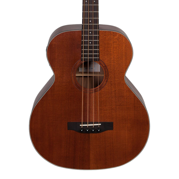 Martinez MNB-15S-MOP ‘Natural Series’ Mahogany Solid Top Acoustic-Electric Bass Guitar (Open Pore)  at Anthony's Music - Retail, Music Lesson & Repair NSW