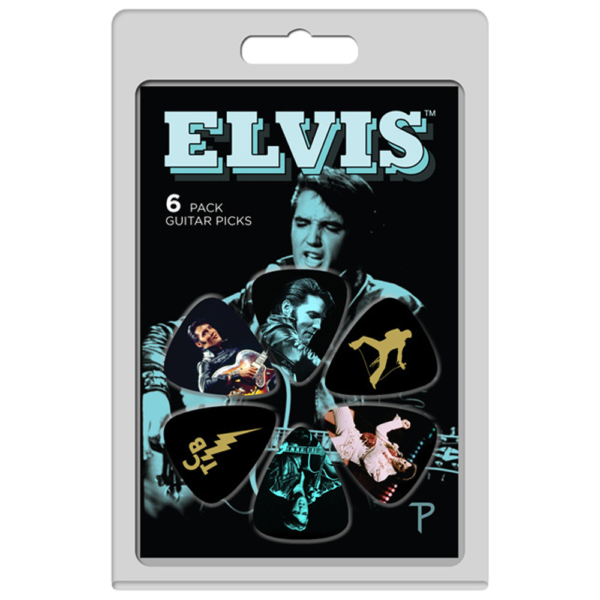 Perris 6-Pack Elvis Presley Variety Licensed Guitar Picks Pack at Anthony's Music - Retail, Music Lesson & Repair NSW 
