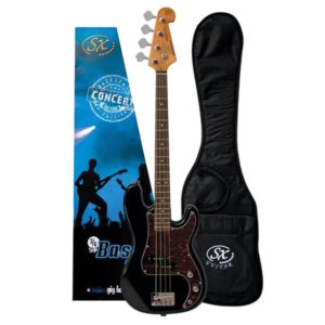 SX VEP34B 3/4 Short Scale Vintage Style Electric Bass Guitar Black w/ Bag  at Anthony's Music - Retail, Music Lesson & Repair NSW