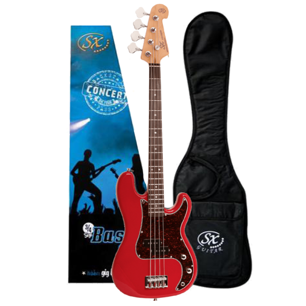SX VEP34FR 3/4 Size Short Scale Bass Guitar – Fiesta Red at Anthony's Music - Retail, Music Lesson & Repair NSW