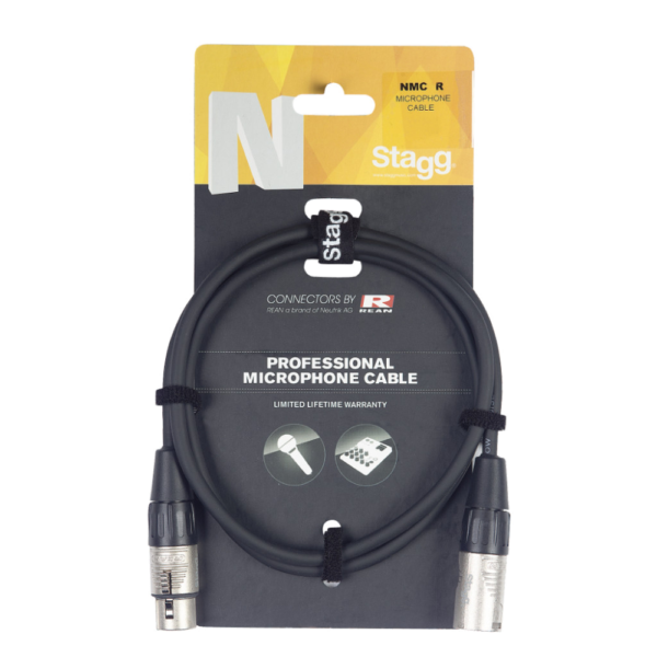 Stagg NMC3R Microphone Cable N-series XLR to XLR (m to f) 3m (10′) at Anthony's Music - Retail, Music Lesson & Repair NSW 
