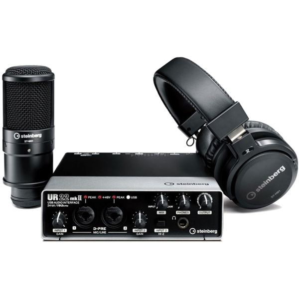 Steinberg UR22MKII Recording Pack w/ Interface, Microphone, Headphones And Includes Cubase LE at Anthony's Music - Retail, Music Lesson & Repair NSW 