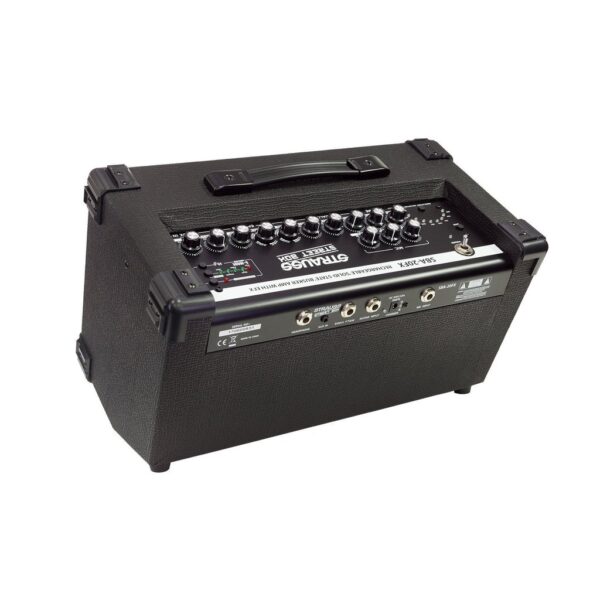 Strauss SBA-20FX-BLK Street Box 20W Rechargeable DC Busking Amp With EFX at Anthony's Music - Retail, Music Lesson & Repair NSW 