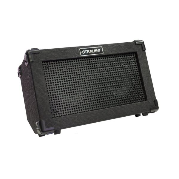 Strauss SBA-20FX-BLK Street Box 20W Rechargeable DC Busking Amp With EFX at Anthony's Music - Retail, Music Lesson & Repair NSW 
