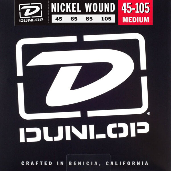 Jim Dunlop DBN45105 Medium Bass Strings Nickle Wound 45-105 at Anthony's Music - Retail, Music Lesson and Repair NSW
