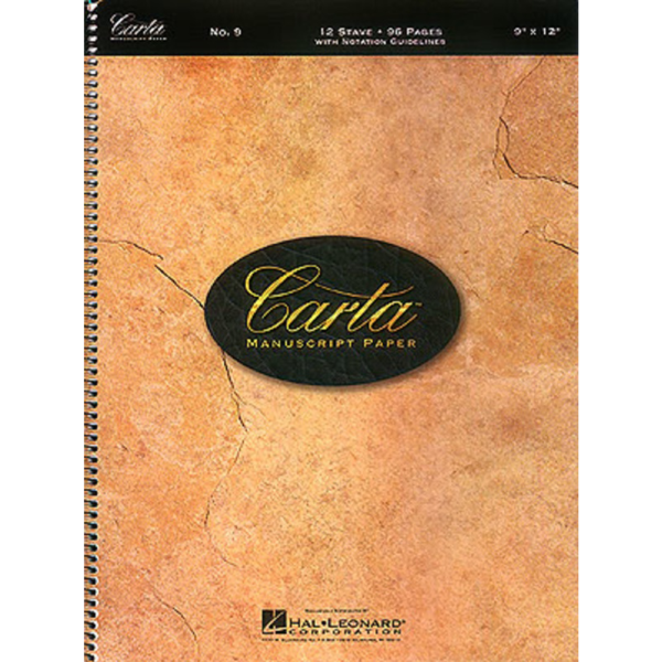 Carta Manuscript Basic 96 Page 12 Stave Spiral at Anthony's Music - Retail, Music Lesson & Repair NSW