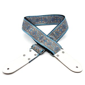 DSL JAC20TAD-BLUE Jacquard Weaving 2″ Guitar Strap at Anthony's Music - Retail, Music Lesson & Repair NSW 