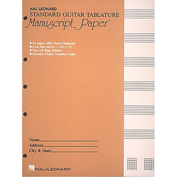 Guitar Tab 64 Page 6 x 6 Lines + Chord Diagrams at Anthony's Music - Retail, Music Lesson & Repair NSW 