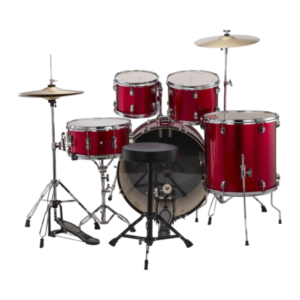 Ludwig Accent 22 5pc Drum Kit Including Cymbals, Stool & Hardware – Red at Anthony's Music - Retail, Music Lesson & Repair NSW 