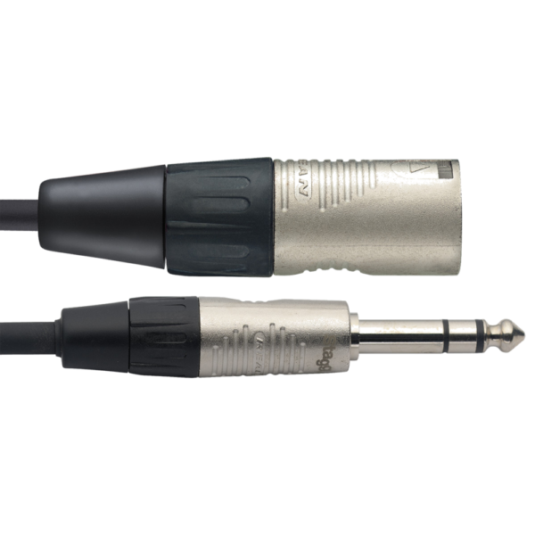 Stagg NAC1PSXMR Audio Cable Xlr (m) to 6.3 Stereo (m) 1m at Anthony's Music - Retail, Music Lesson & Repair NSW