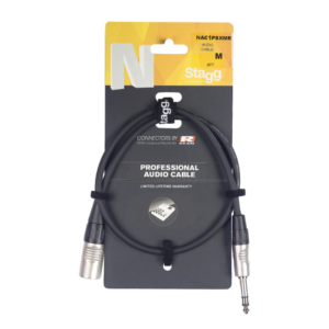 Stagg NAC1PSXMR Audio Cable Xlr (m) to 6.3 Stereo (m) 1m at Anthony's Music - Retail, Music Lesson & Repair NSW