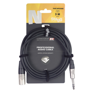 Stagg NAC3PSXMR Audio Cable XLR (m) to 6.3 Stereo (m) 3m at Anthony's Music - Retail, Music Lesson & Repair NSW 