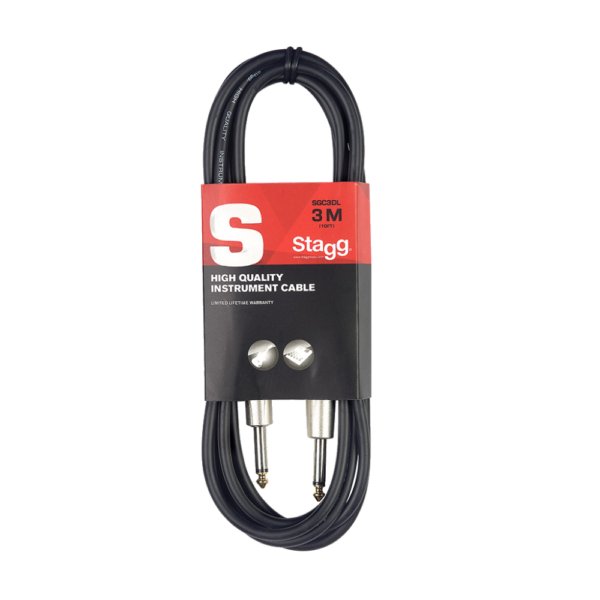 Stagg SGC3DL Instrument Cable 3m (10ft) at Anthony's Music - Retail, Music Lesson & Repair NSW