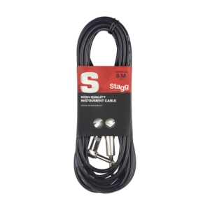 Stagg SGC6PLDL Instrument Cable Right Angle 6m/20ft at Anthony's Music - Retail, Music Lesson & Repair NSW