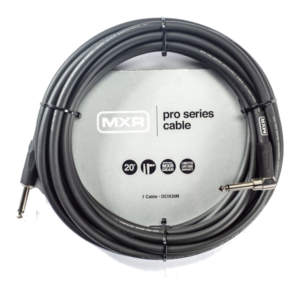 MXR DCIX20R Pro Series Instrument Cable Black Right Angle 20ft at Anthony's Music - Retail, Music Lesson & Repair NSW
