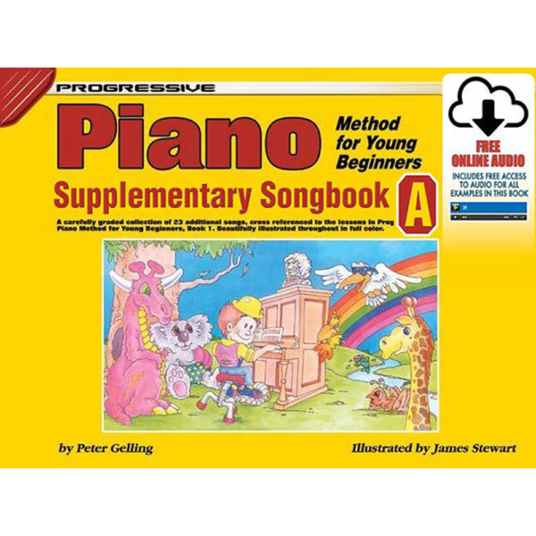 Progressive Piano Method for Young Beginners Supplementary Songbook A Book/Online Audio at Anthony's Music - Retail, Music Lesson & Repair NSW 
