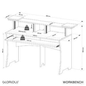 Glorious Workbench Studio Workstation – Driftwood at Anthony's Music Retail, Music Lesson & Repair NSW 