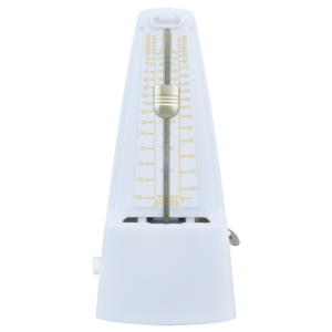 Aroma AM707WHITE Mechanical Metronome White at Anthony's Music - Retail, Music Lesson & Repair NSW 