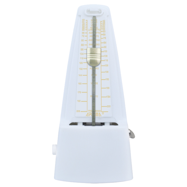 Aroma AM707WHITE Mechanical Metronome White at Anthony's Music - Retail, Music Lesson & Repair NSW 