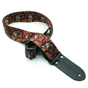 DSL JAC20-PAIS-BROWN Guitar Strap Paisley Brown at Anthony's Music - Retail, Music Lesson & Repair NSW 