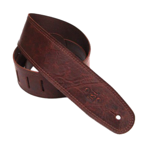 DSL GMD25-BROWN Distressed Leather Guitar Strap 2.5″ at Anthony's Music - Retail, Music Lesson & Repair NSW 