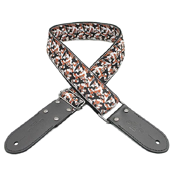 DSL JAC20-CAMO-RED Jacquard Weaving Guitar Strap at Anthony's Music Retail, Music Lesson & Repair NSW
