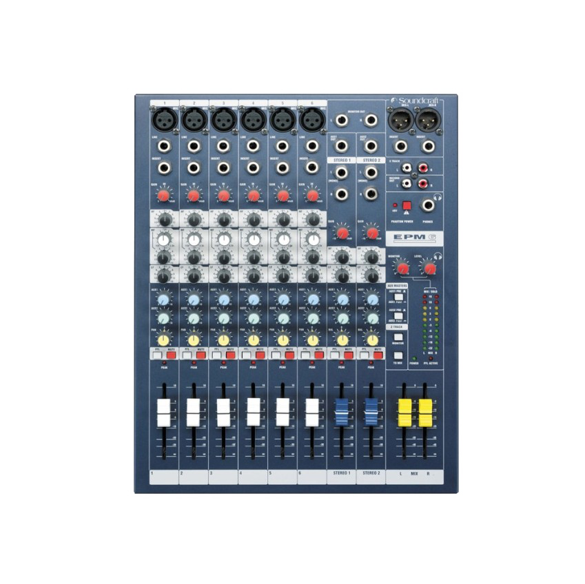 Soundcraft EPM6 Analogue PA Mixer 6 Channel
